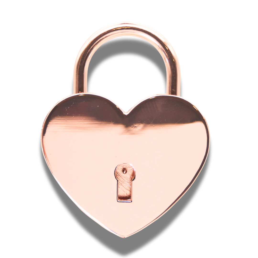 Herz-Liebesschloss groß (roségold) mit personalisierter Lasergravur – Das perfekte Geschenk für Verliebte!