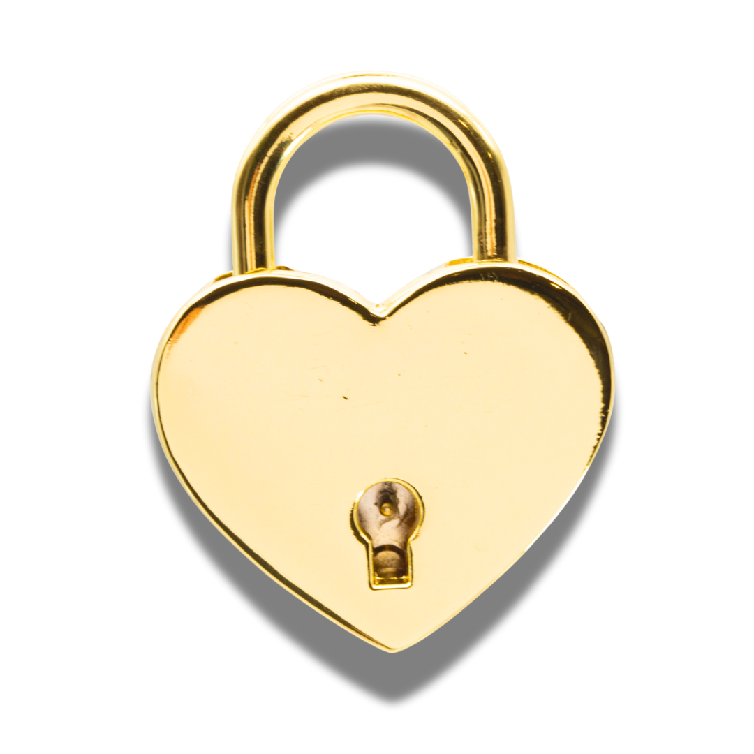 Herz-Liebesschloss klein (gold) mit personalisierter Lasergravur – Das perfekte Geschenk für Verliebte!