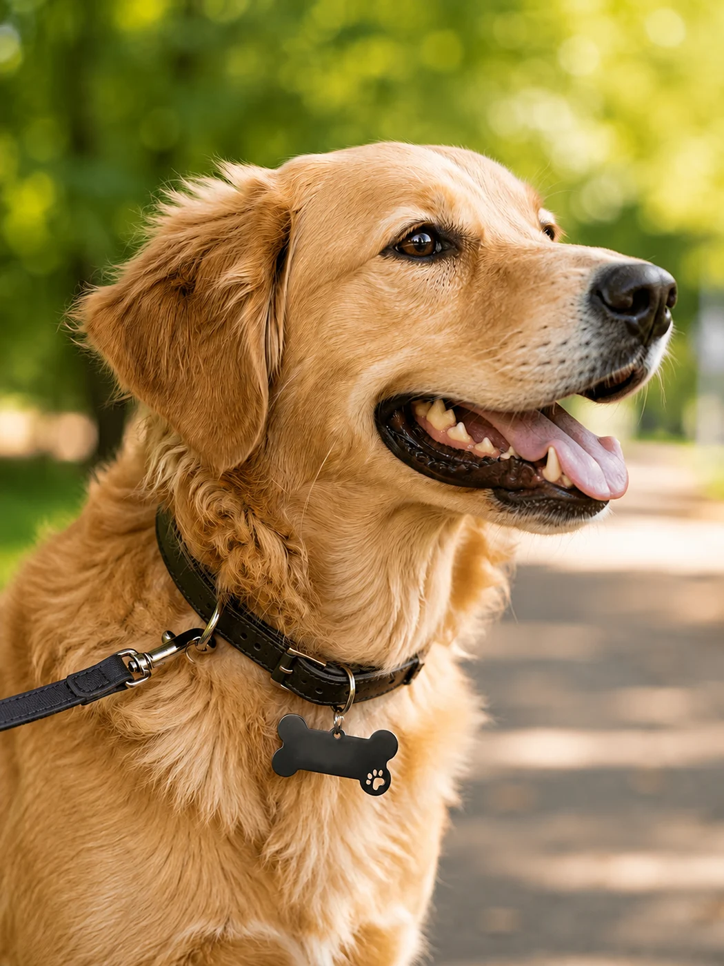 Schwarz Hundemarke in Knochenform, graviert mit dem Namen des Hundes auf der Vorderseite – Bild 5 von 6